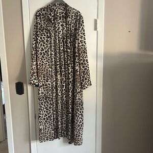 Leopard Print Long Duster